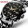 OLEVS 2858 Fashion Men Watch Analog Quartz Wristwatch  Men Diamond Luxury Brand Alloy Clock 2020  Montre Homme Wristwatch